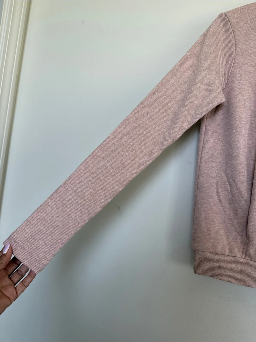 ALO Yoga Blush Pink Cowl Neck Sweater